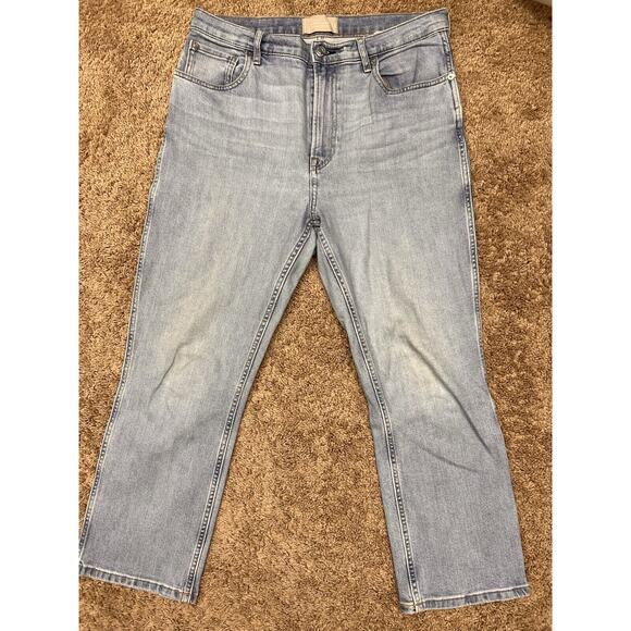 E001 Everlane Jeans Womens 30 The Cheeky Bootcut Light Wash Denim Crop - Picture 1 of 5